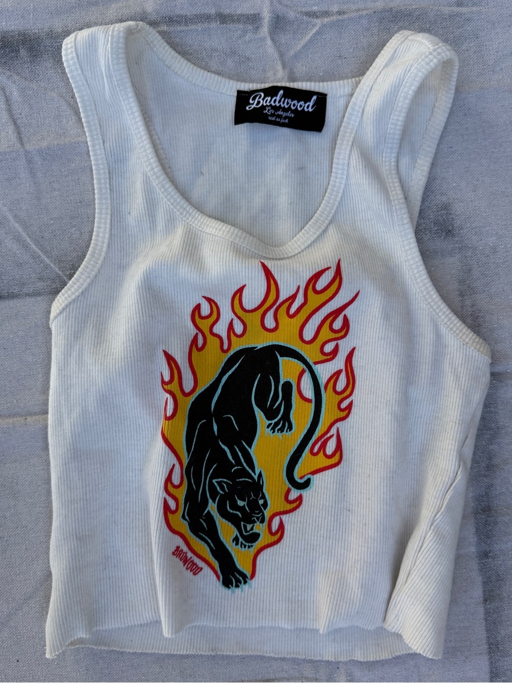 Badwood Tiger flame crop white